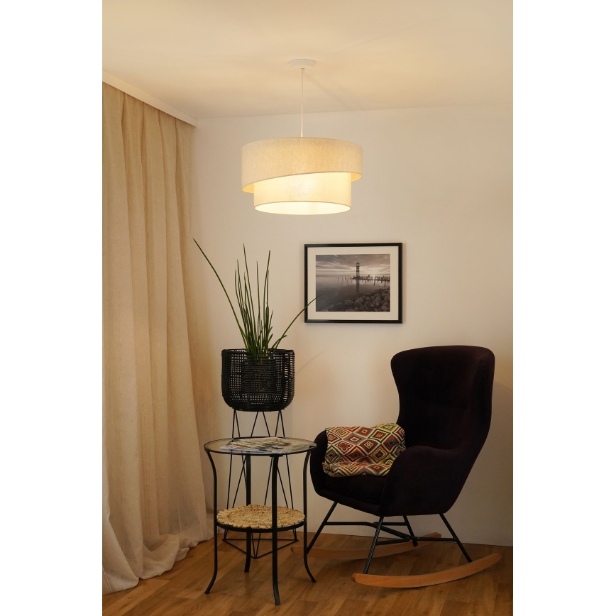 Brilagi - Lámpara colgante SHINE 1xE27/15W/230V diá. 50 cm color crema