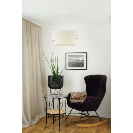 Brilagi - Lámpara colgante SHINE 1xE27/15W/230V diá. 50 cm color crema