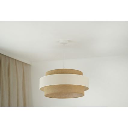 Brilagi - Lámpara colgante SPACE LIGHT 1xE27/15W/230V diá. 50 cm beige/color crema