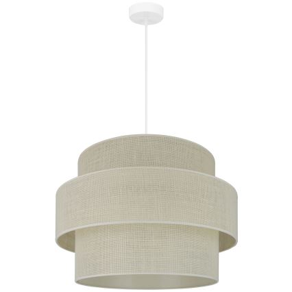 Brilagi - Lámpara colgante SPACE YUTE 1xE27/15W/230V diá. 50 cm color crema/blanco
