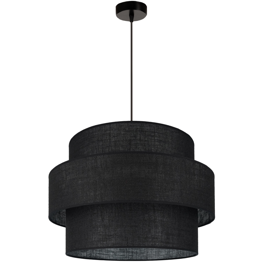 Brilagi - Lámpara colgante SPACE YUTE 1xE27/15W/230V diá. 50 cm negro