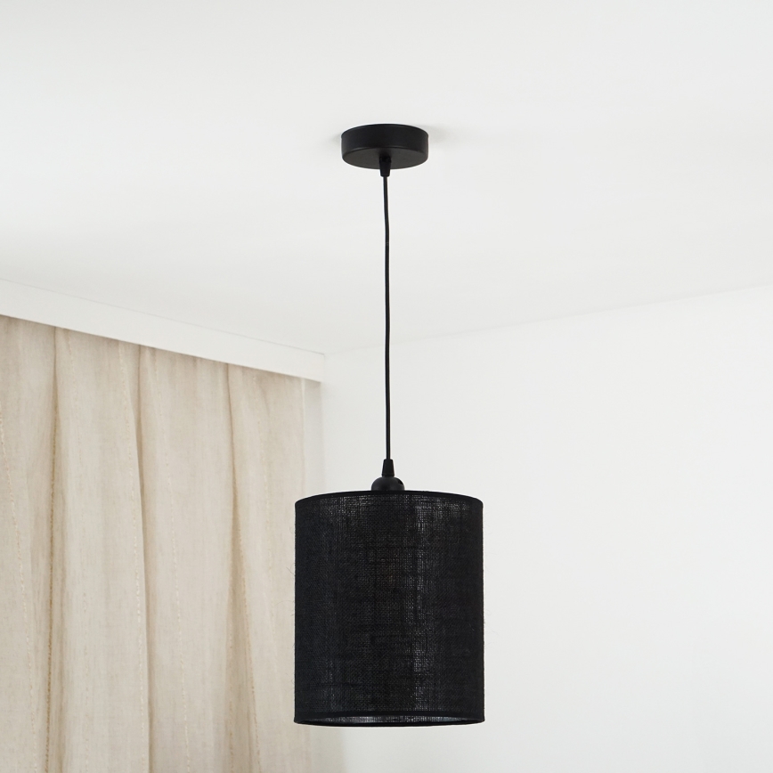 Brilagi - Lámpara colgante TUBES 1xE27/15W/230V diá. 20 cm negro