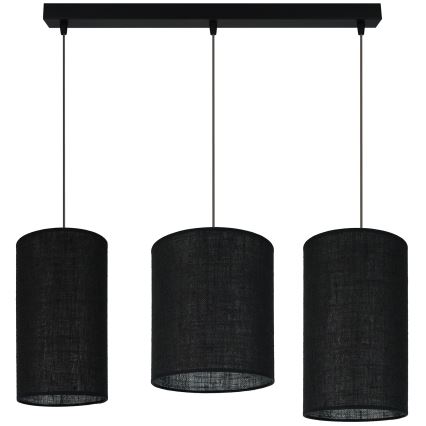 Brilagi - Lámpara colgante TUBES 3xE27/15W/230V negro
