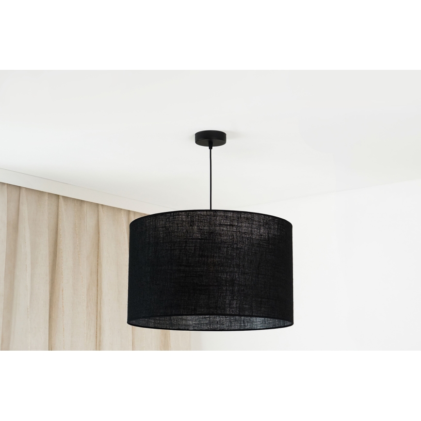 Brilagi - Lámpara colgante TUBES ROLLER 1xE27/15W/230V diá. 50 cm negro