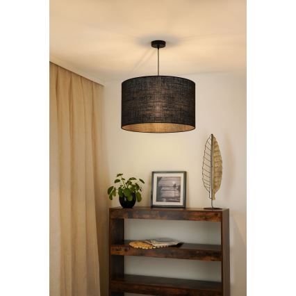 Brilagi - Lámpara colgante TUBES ROLLER 1xE27/15W/230V diá. 50 cm negro