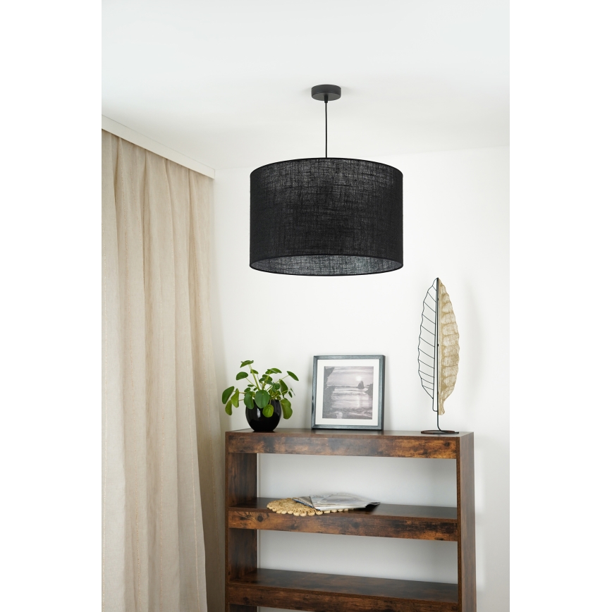 Brilagi - Lámpara colgante TUBES ROLLER 1xE27/15W/230V diá. 50 cm negro