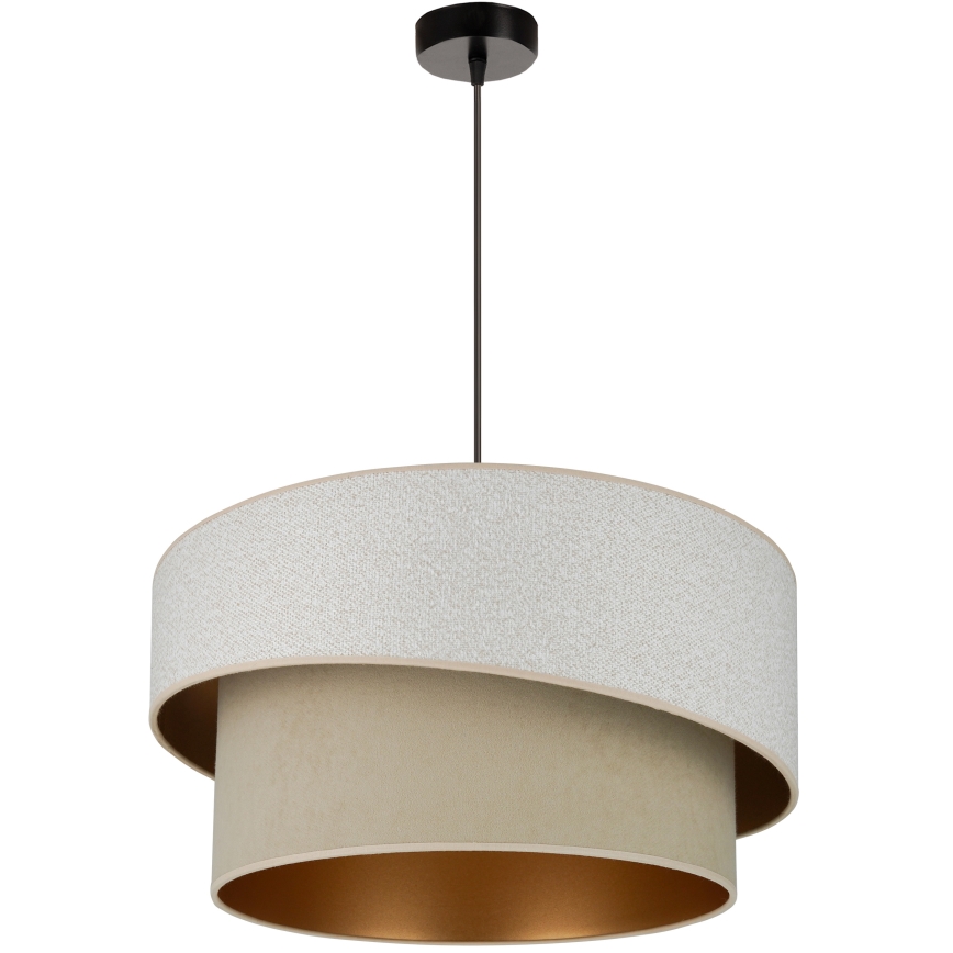 Brilagi - Lámpara colgante VEGAS SHINE 1xE27/15W/230V diá. 50 cm color crema/beige
