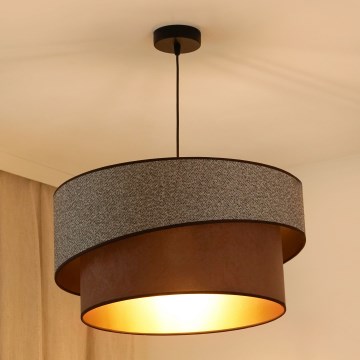 Brilagi - Lámpara colgante VEGAS SHINE 1xE27/15W/230V diá. 50 cm gris/marrón