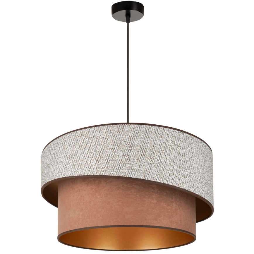 Brilagi - Lámpara colgante VEGAS SHINE 1xE27/15W/230V diá. 50 cm gris/marrón