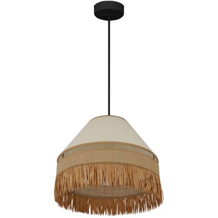 Brilagi - Lámpara colgante WINNETOU AVIGNION 1xE27/15W/230V diá. 35 cm marrón/color crema