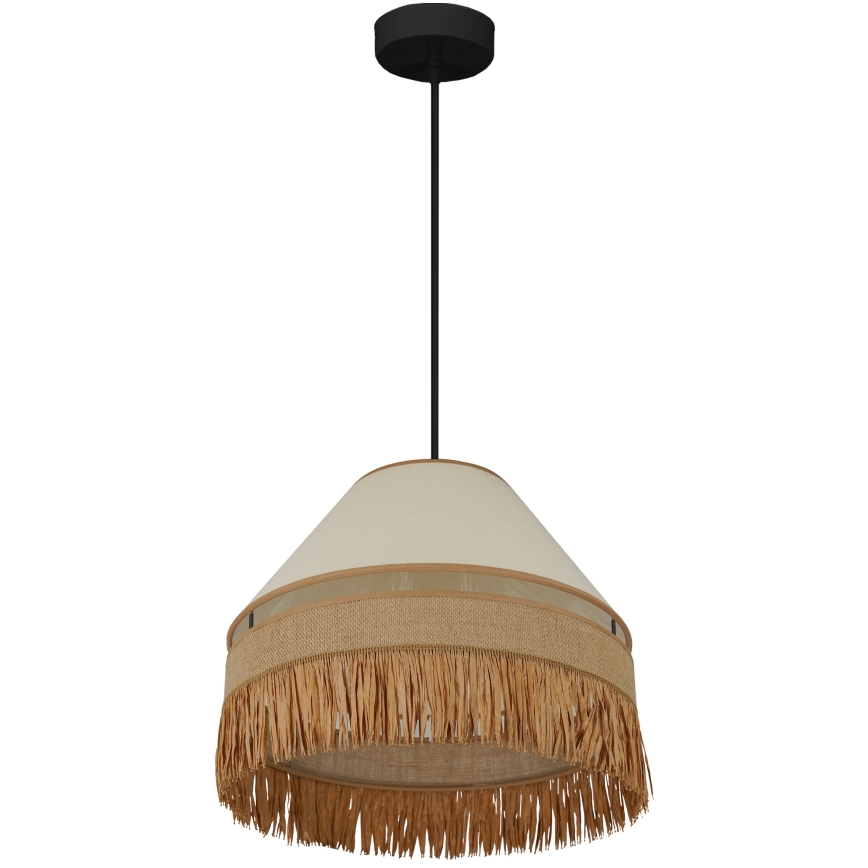 Brilagi - Lámpara colgante WINNETOU AVIGNION 1xE27/15W/230V diá. 35 cm marrón/color crema