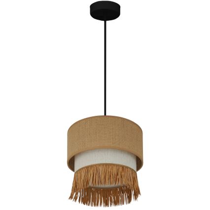Brilagi - Lámpara colgante WINNETOU BOHO 1xE27/15W/230V diá. 25 cm marrón/color crema