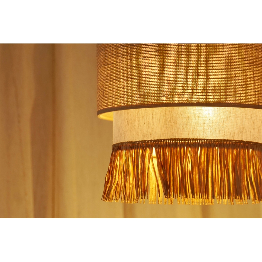 Brilagi - Lámpara colgante WINNETOU BOHO 1xE27/15W/230V diá. 25 cm marrón/color crema