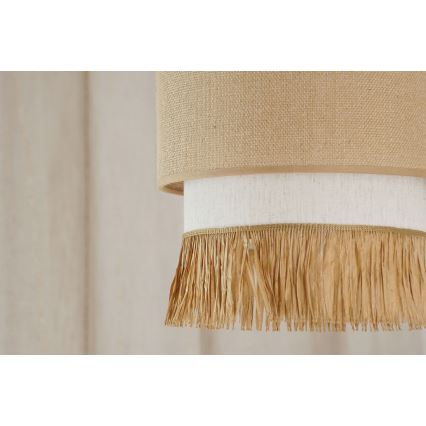 Brilagi - Lámpara colgante WINNETOU BOHO 1xE27/15W/230V diá. 25 cm marrón/color crema