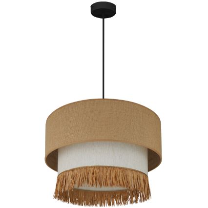 Brilagi - Lámpara colgante WINNETOU BOHO 1xE27/15W/230V diá. 45 cm marrón/color crema