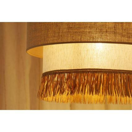 Brilagi - Lámpara colgante WINNETOU BOHO 1xE27/15W/230V diá. 45 cm marrón/color crema