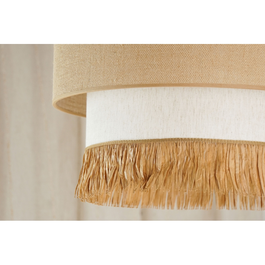 Brilagi - Lámpara colgante WINNETOU BOHO 1xE27/15W/230V diá. 45 cm marrón/color crema