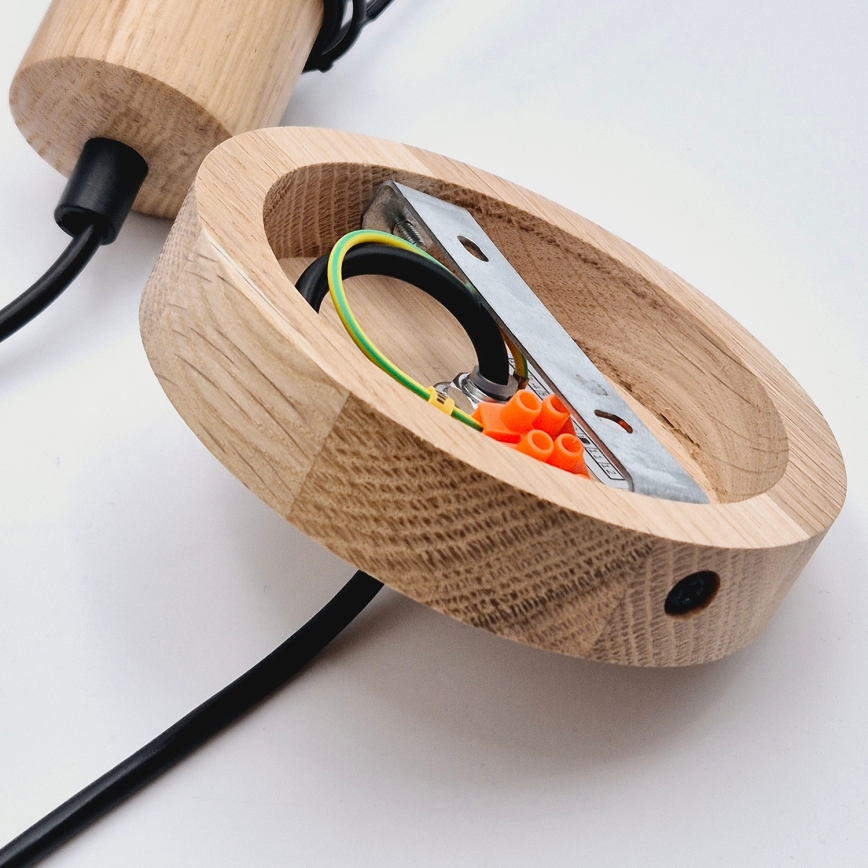Brilagi - Lámpara colgante WOODY BASKET 1xE27/60W/230V roble