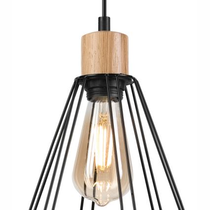 Brilagi - Lámpara colgante WOODY BASKET 1xE27/60W/230V roble