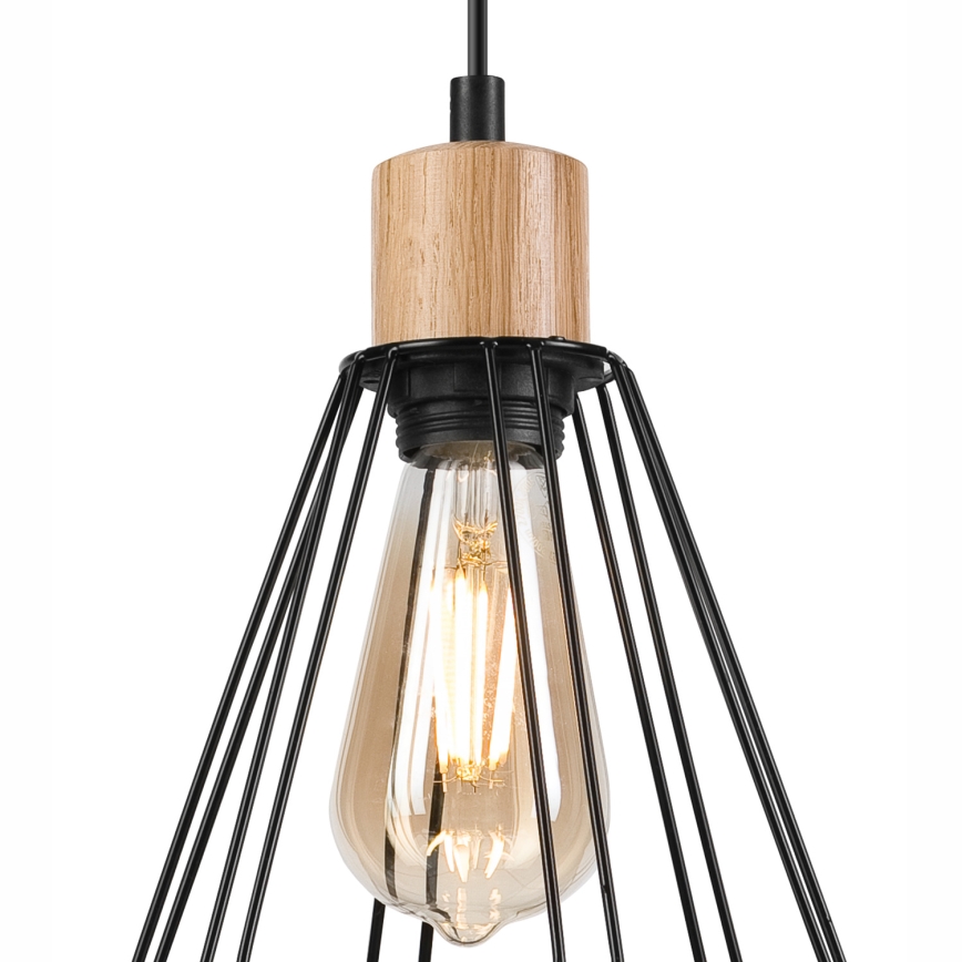 Brilagi - Lámpara colgante WOODY BASKET 1xE27/60W/230V roble