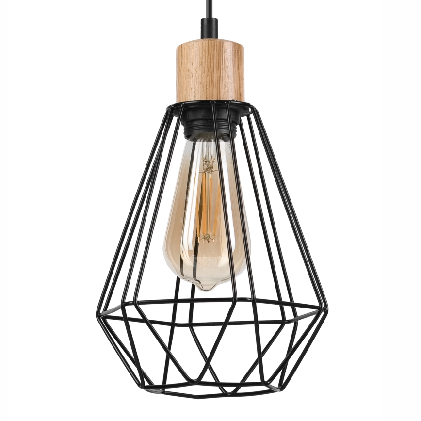 Brilagi - Lámpara colgante WOODY BASKET 1xE27/60W/230V roble