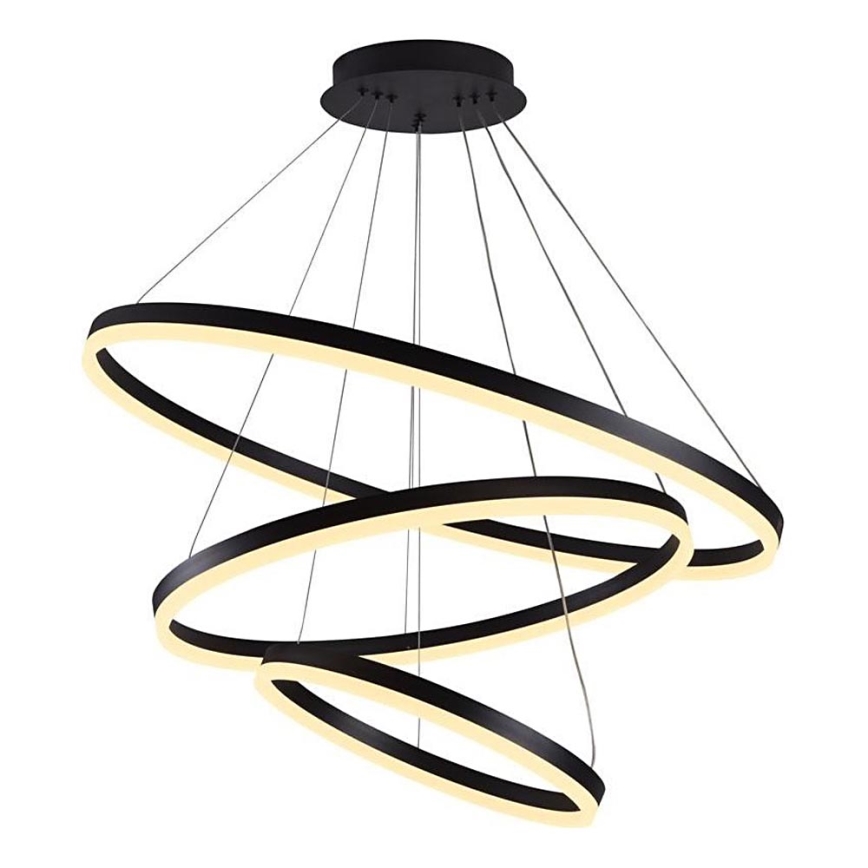 Brilagi - Lámpara de araña LED regulable CIRCLE LED/125W/230V 3000-6500K negro + control remoto