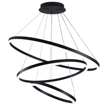 Brilagi - Lámpara de araña LED regulable CIRCLE LED/125W/230V 3000-6500K negro + control remoto