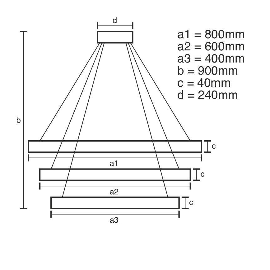 Brilagi - Lámpara de araña LED regulable CIRCLE LED/125W/230V 3000-6500K negro + control remoto