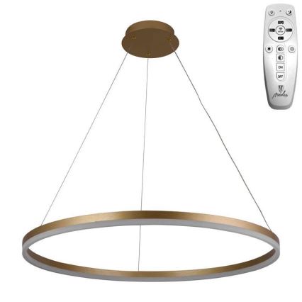 Brilagi - Lámpara de araña LED regulable CIRCLE LED/55W/230V 3000-6500K dorado + control remoto