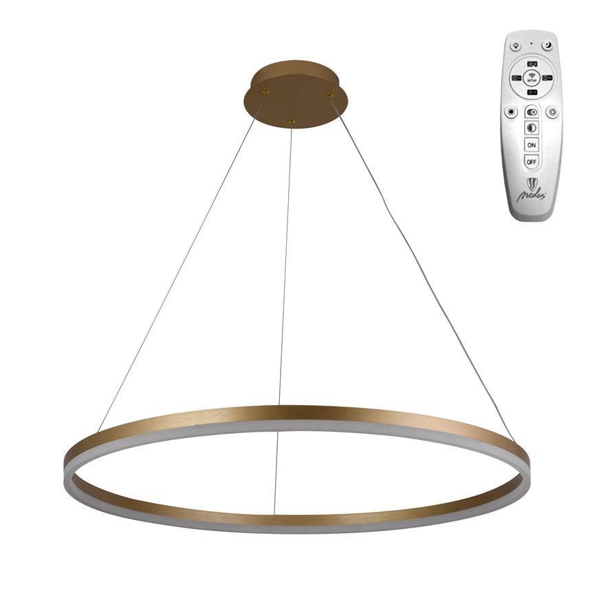 Brilagi - Lámpara de araña LED regulable CIRCLE LED/55W/230V 3000-6500K dorado + control remoto