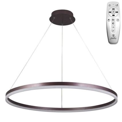 Brilagi - Lámpara de araña LED regulable CIRCLE LED/55W/230V 3000-6500K marrón + control remoto