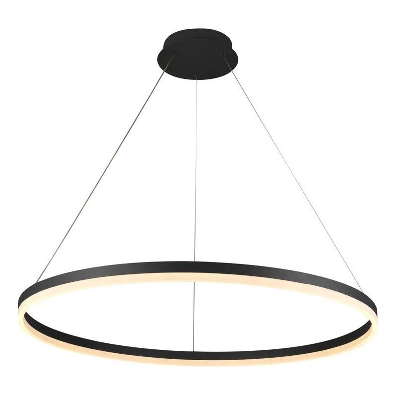 Brilagi - Lámpara de araña LED regulable CIRCLE LED/55W/230V 3000-6500K negro + control remoto