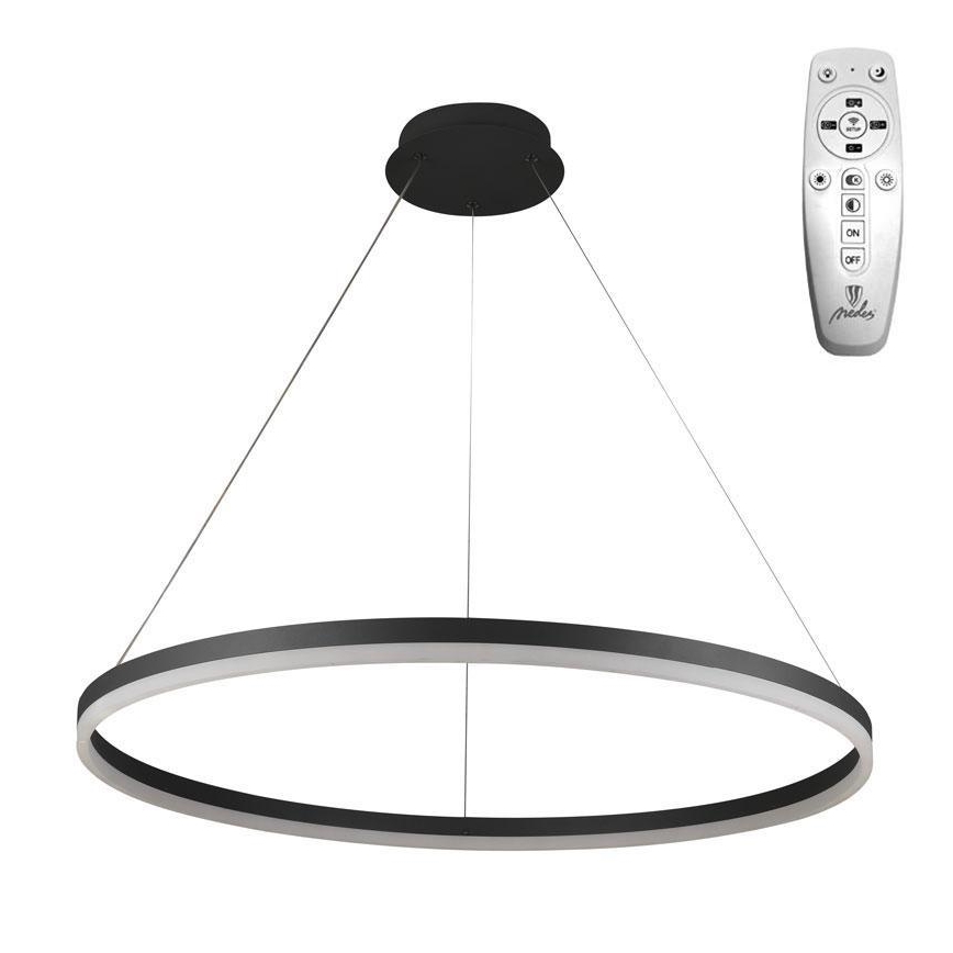 Brilagi - Lámpara de araña LED regulable CIRCLE LED/55W/230V 3000-6500K negro + control remoto