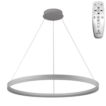 Brilagi - Lámpara de araña LED regulable CIRCLE LED/55W/230V 3000-6500K plata + control remoto