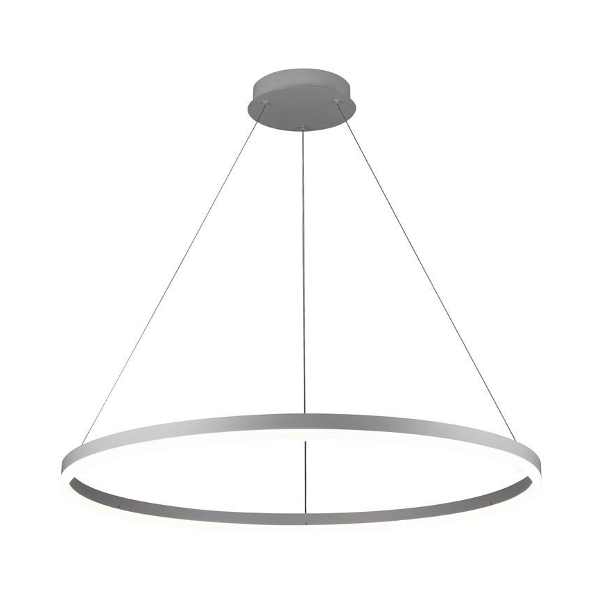 Brilagi - Lámpara de araña LED regulable CIRCLE LED/55W/230V 3000-6500K plata + control remoto