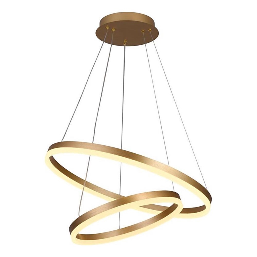 Brilagi - Lámpara de araña LED regulable CIRCLE LED/70W/230V 3000-6500K dorado + control remoto