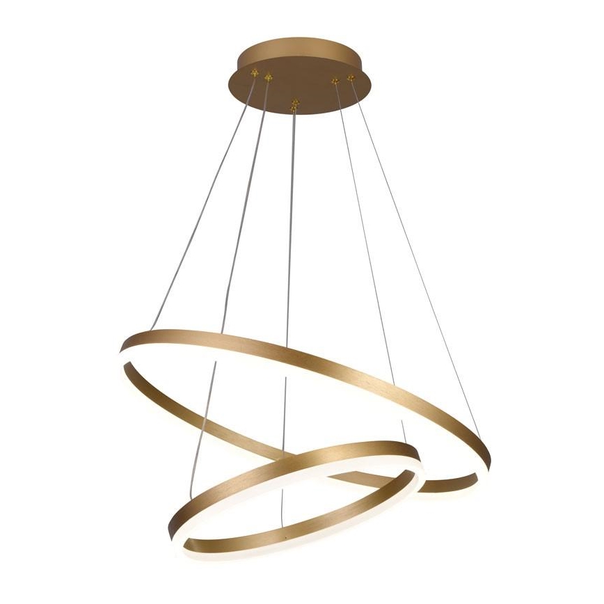 Brilagi - Lámpara de araña LED regulable CIRCLE LED/70W/230V 3000-6500K dorado + control remoto