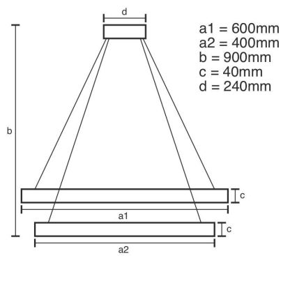 Brilagi - Lámpara de araña LED regulable CIRCLE LED/70W/230V 3000-6500K dorado + control remoto