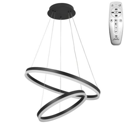 Brilagi - Lámpara de araña LED regulable CIRCLE LED/70W/230V 3000-6500K negro + control remoto