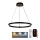 Brilagi - Lámpara de araña LED regulable CIRCLE LED/85W/230V 3000-6500K negro + control remoto