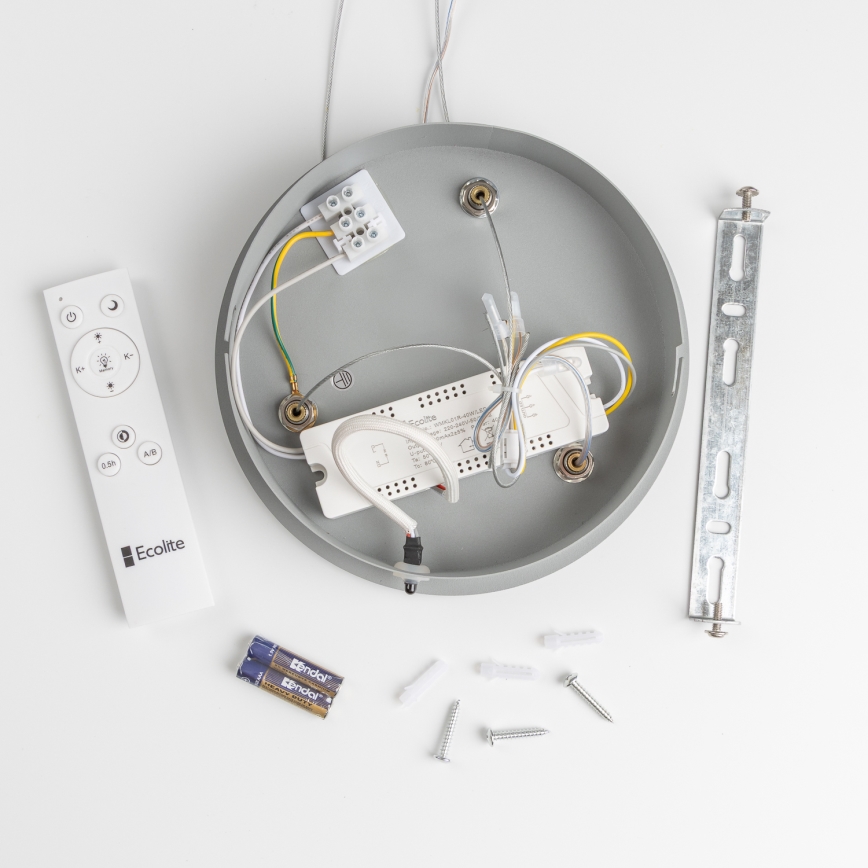 Brilagi - Lámpara de araña LED regulable en cadena LED/40W/230V 3000-6500K gris + mando a distancia