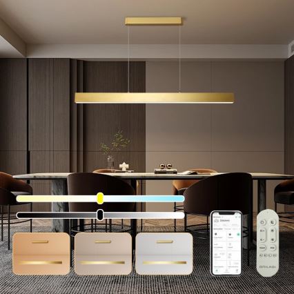 Brilagi - Lámpara de araña LED regulable SLEEKLINE SMART LED/40W/230V 3000-6000K Wi-Fi Tuya dorado + control remoto