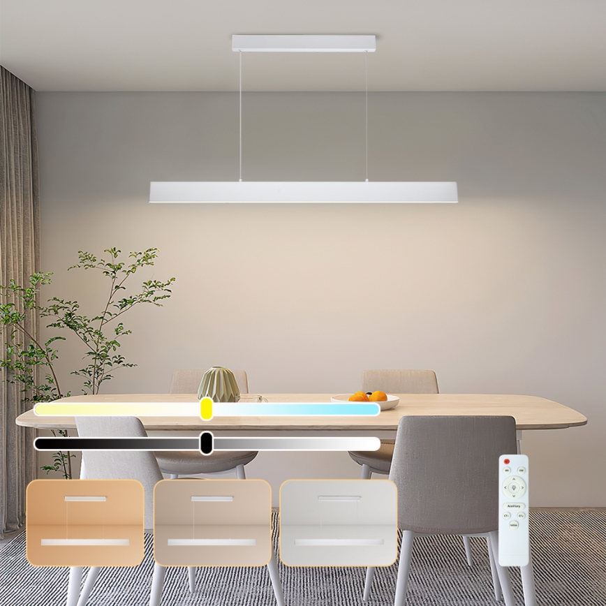 Brilagi - Lámpara de araña LED regulable SLIMLINE LED/40W/230V 3000-6000K blanco + control remoto