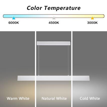 Brilagi - Lámpara de araña LED regulable SLIMLINE LED/40W/230V 3000-6000K blanco + control remoto