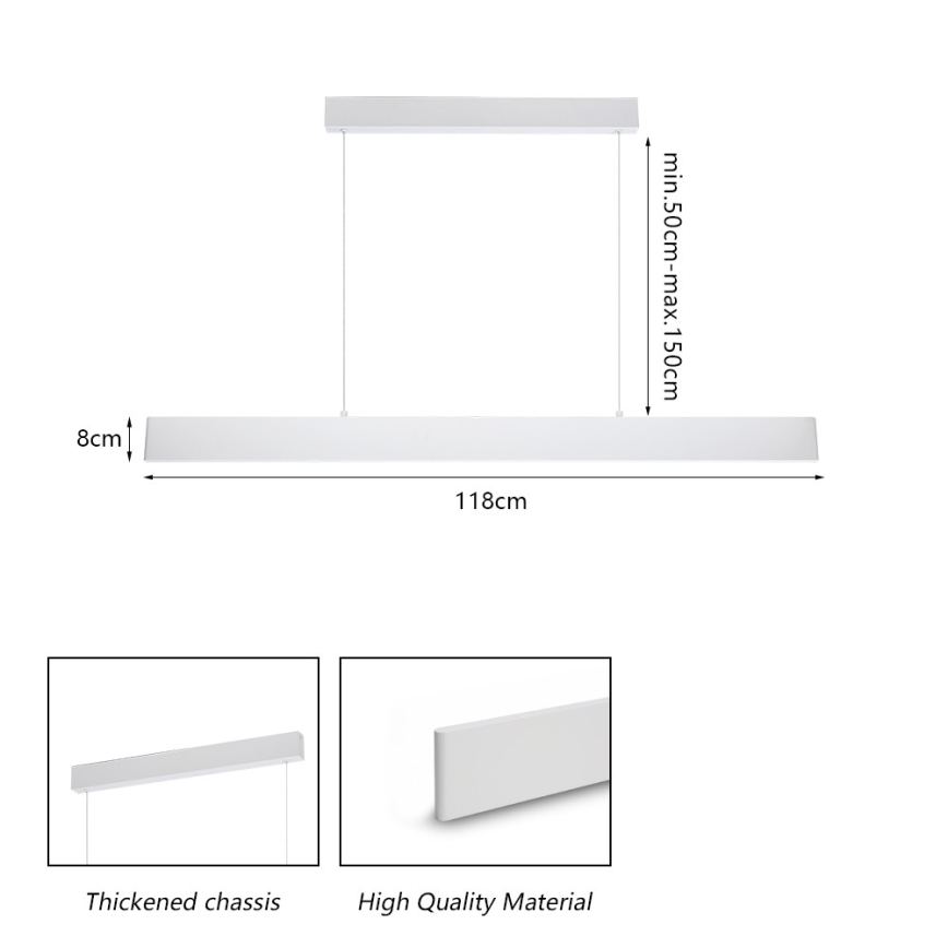 Brilagi - Lámpara de araña LED regulable SLIMLINE LED/40W/230V 3000-6000K blanco + control remoto