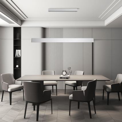 Brilagi - Lámpara de araña LED regulable SLIMLINE LED/40W/230V 3000-6000K plata + control remoto