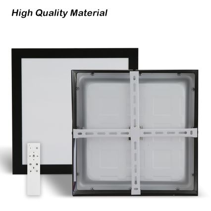 Brilagi - Luz de techo LED regulable para baño FRAME SMART LED/24W/230V 30x30 cm 3000-6000K IP44 negro + control remoto