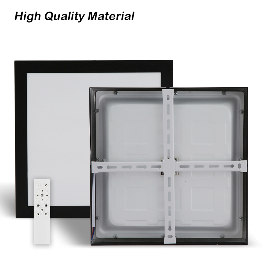 Brilagi - Luz de techo LED regulable para baño FRAME SMART LED/24W/230V 30x30 cm 3000-6000K IP44 negro + control remoto