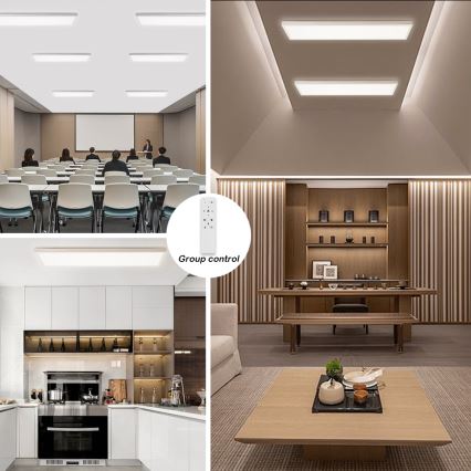 Brilagi - Luz de techo LED regulable para baño FRAME SMART LED/50W/230V 30x120 cm 3000-6000K IP44 blanco + control remoto