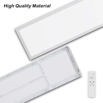 Brilagi - Luz de techo LED regulable para baño FRAME SMART LED/50W/230V 30x120 cm 3000-6000K IP44 blanco + control remoto